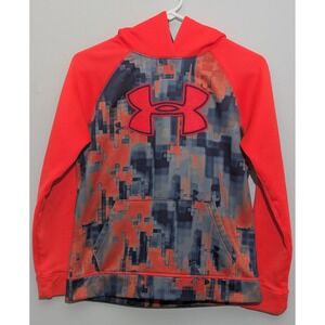 Under Armour Storm 1 hoodie youth large orange and blue
